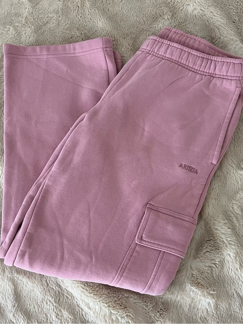 Aritzia Pink Cargo Jogger Track Pants